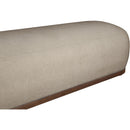 Meridian Calum Beige Chenille Fabric Bench IMAGE 5