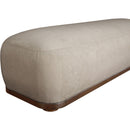 Meridian Calum Beige Chenille Fabric Bench IMAGE 6