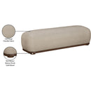 Meridian Calum Beige Chenille Fabric Bench IMAGE 8