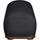 Meridian Calum Black Chenille Fabric Bench IMAGE 4