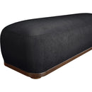 Meridian Calum Black Chenille Fabric Bench IMAGE 6