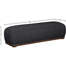 Meridian Calum Black Chenille Fabric Bench IMAGE 7