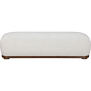 Meridian Calum Cream Chenille Fabric Bench IMAGE 3