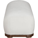 Meridian Calum Cream Chenille Fabric Bench IMAGE 4