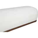 Meridian Calum Cream Chenille Fabric Bench IMAGE 5