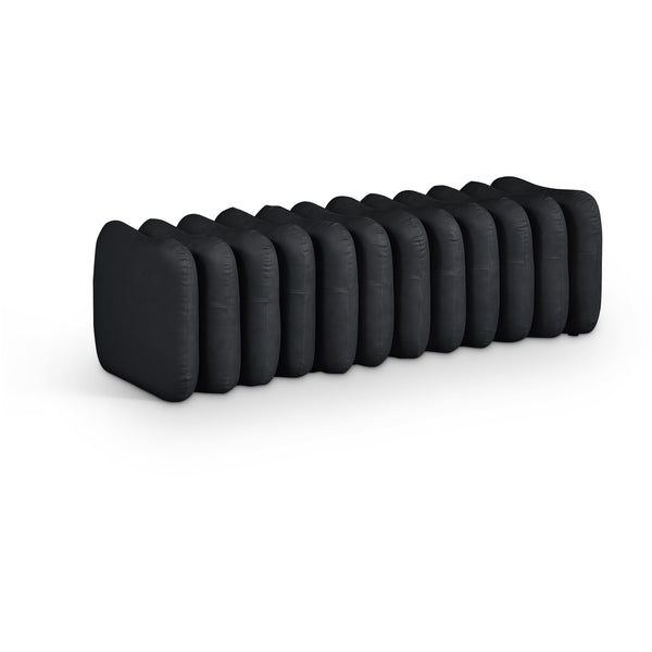 Meridian Atticus Black Vegan Leather Bench IMAGE 1