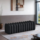 Meridian Atticus Black Vegan Leather Bench IMAGE 2
