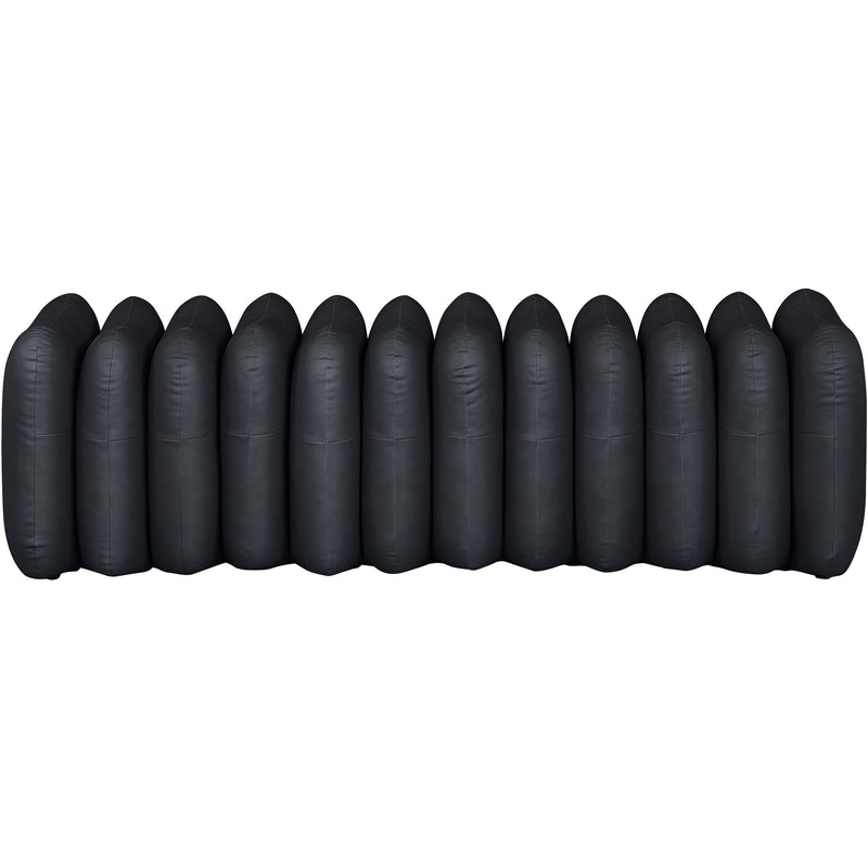 Meridian Atticus Black Vegan Leather Bench IMAGE 3