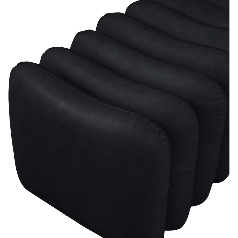 Meridian Atticus Black Vegan Leather Bench IMAGE 5