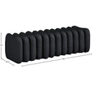 Meridian Atticus Black Vegan Leather Bench IMAGE 7