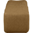 Meridian Atticus Brown Vegan Leather Bench IMAGE 4