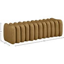 Meridian Atticus Brown Vegan Leather Bench IMAGE 7