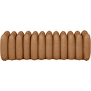 Meridian Atticus Cognac Vegan Leather Bench IMAGE 3