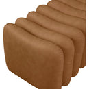 Meridian Atticus Cognac Vegan Leather Bench IMAGE 5
