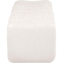Meridian Atticus Cream Vegan Leather Bench IMAGE 4