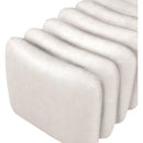 Meridian Atticus Cream Vegan Leather Bench IMAGE 5