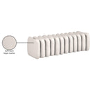 Meridian Atticus Cream Vegan Leather Bench IMAGE 8