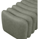 Meridian Atticus Green Vegan Leather Bench IMAGE 5