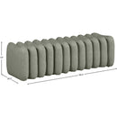 Meridian Atticus Green Vegan Leather Bench IMAGE 7