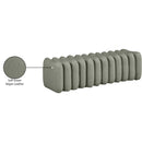 Meridian Atticus Green Vegan Leather Bench IMAGE 8