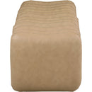 Meridian Atticus Tan Vegan Leather Bench IMAGE 4