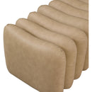 Meridian Atticus Tan Vegan Leather Bench IMAGE 5