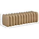 Meridian Atticus Tan Vegan Leather Bench IMAGE 7