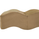 Meridian Wave Beige Velvet Bench IMAGE 10