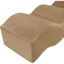 Meridian Wave Beige Velvet Bench IMAGE 11