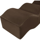 Meridian Wave Brown Velvet Bench IMAGE 11