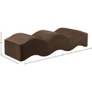 Meridian Wave Brown Velvet Bench IMAGE 12