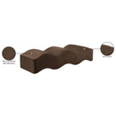 Meridian Wave Brown Velvet Bench IMAGE 13