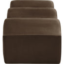 Meridian Wave Brown Velvet Bench IMAGE 5