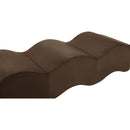 Meridian Wave Brown Velvet Bench IMAGE 6