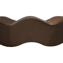 Meridian Wave Brown Velvet Bench IMAGE 8