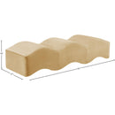 Meridian Wave Camel Velvet Bench IMAGE 12