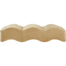 Meridian Wave Camel Velvet Bench IMAGE 4