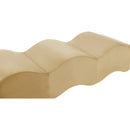 Meridian Wave Camel Velvet Bench IMAGE 6