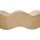 Meridian Wave Camel Velvet Bench IMAGE 8