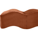 Meridian Wave Cognac Velvet Bench IMAGE 10