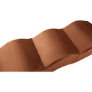 Meridian Wave Cognac Velvet Bench IMAGE 7