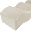 Meridian Wave Cream Velvet Bench IMAGE 11