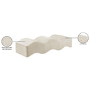 Meridian Wave Cream Velvet Bench IMAGE 13