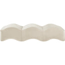 Meridian Wave Cream Velvet Bench IMAGE 4
