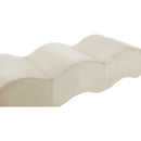 Meridian Wave Cream Velvet Bench IMAGE 6
