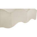 Meridian Wave Cream Velvet Bench IMAGE 9