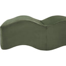 Meridian Wave Green Velvet Bench IMAGE 10