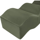 Meridian Wave Green Velvet Bench IMAGE 11