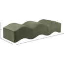 Meridian Wave Green Velvet Bench IMAGE 12