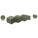 Meridian Wave Green Velvet Bench IMAGE 13